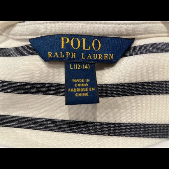 POLO Ralph Lauren - cute striped dress with fabric for a bow to add shape. - Picture 2 of 3